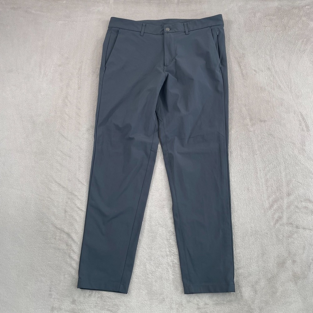 Lululemon‎ Commission Slim Fit Pants Men 33x29 Grey Warpstreme Performance Work